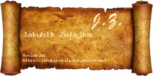 Jakubik Zulejka névjegykártya